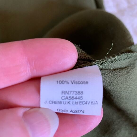 Madewell army green sleeveless v neck top size Extra Small XS - Picture 10 of 12